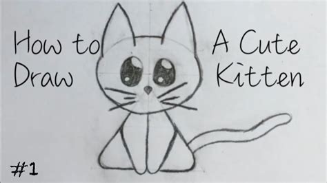 easy drawing how to draw a cute kitten youtube