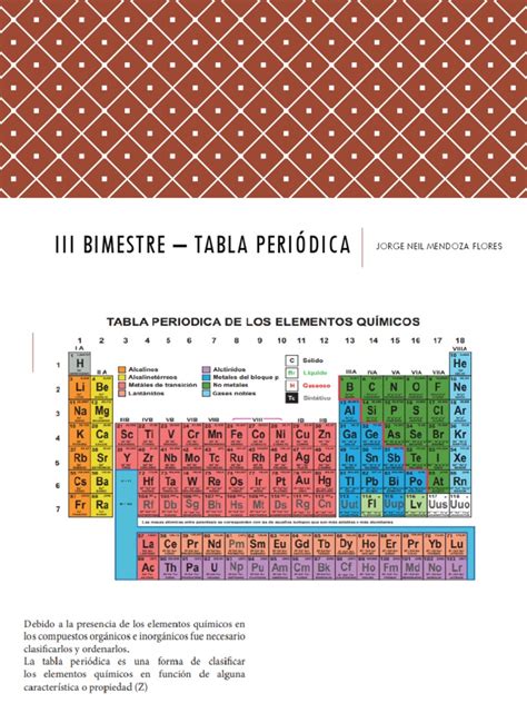 Tabla Periodica Secundaria Pdf