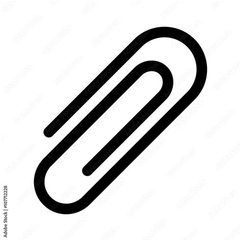Fototapeta Office Paper Clip Paperclip Or Email Attachment Line Art