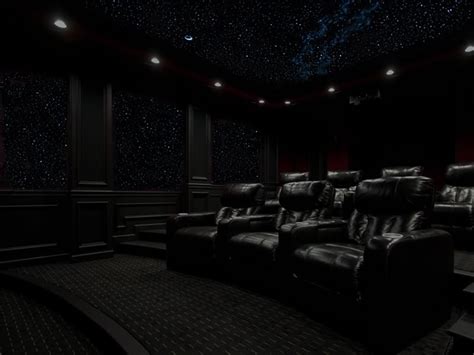 Star Ceilings Painted Vs Fiber Optic Home Theater Rooms Home