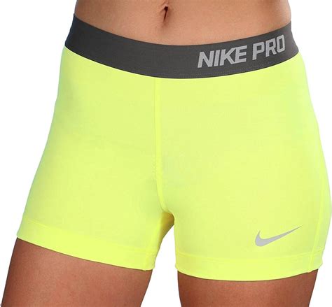 Nike Womens Pro 3 Compression Shorts X Small Voltash Gray Amazon