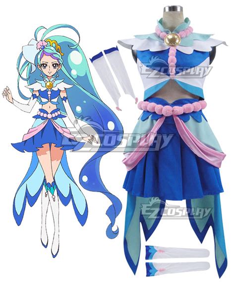 Go Princess Precure Minami Kaido Cure Mermaid White Blue Shoes Cosplay Boots