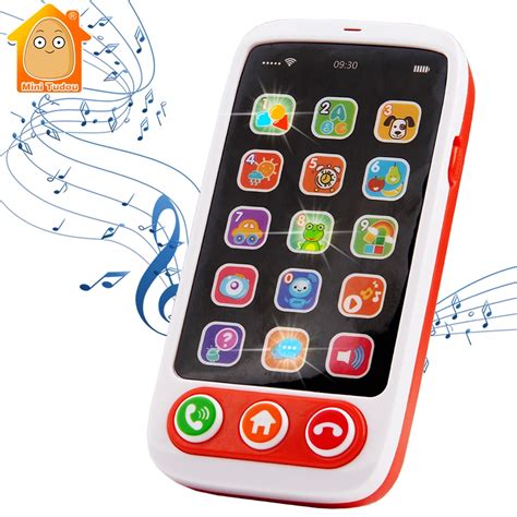 Baby Mobile Phone Toy Kids Fake Phone Cartoon Music Simulation Sound