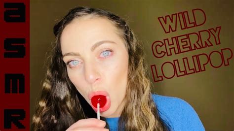 Asmr Sticky Slurpy 🍒 Wild Cherry Lollipop Mouth Sounds Limited Talking 😛 Youtube