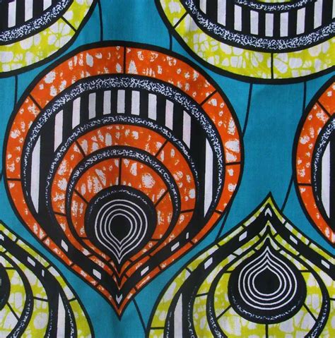 Boldly Colored African Wax Print Fabric From Ghana African Print