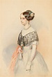 1850 Archduchess Elisabeth Franziska Maria of Austria in white gloves ...