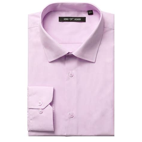 Verno Mens Dress Shirts Regular Fit Long Sleeve Solid Business