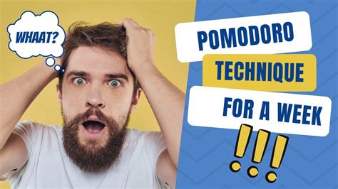 Pomodoro Technique For A Week Youtube
