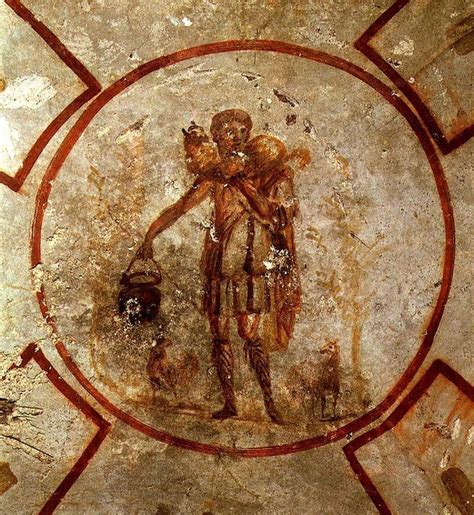 El buen pastor pintura de la catacumba de santa priscila. san Callisto, Buon Pastore | Catacombe | Pinterest | Photos