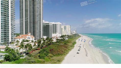 Beautiful View Of The Beach In Miami Aerial View Stock Video Footage