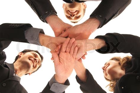 Group Handshake With A Lot Of Different Hands Stock Photo Colourbox