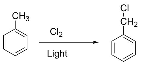 Benzyl Chloride C6h5ch2cl Can Be Prepared From Toluene By Chlorination