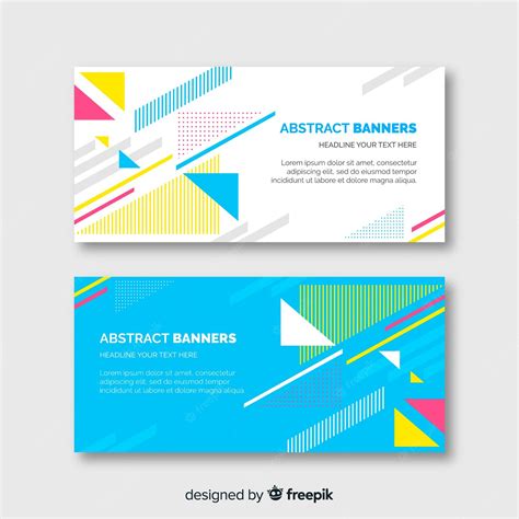 Free Vector Abstract Geometric Banners
