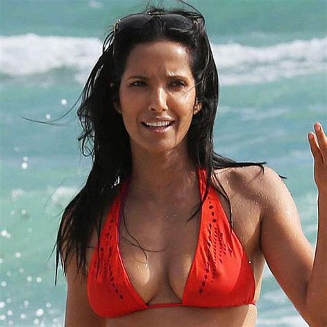 Padma Lakshmi Sexy In Red Bikini In Miami Kcleb