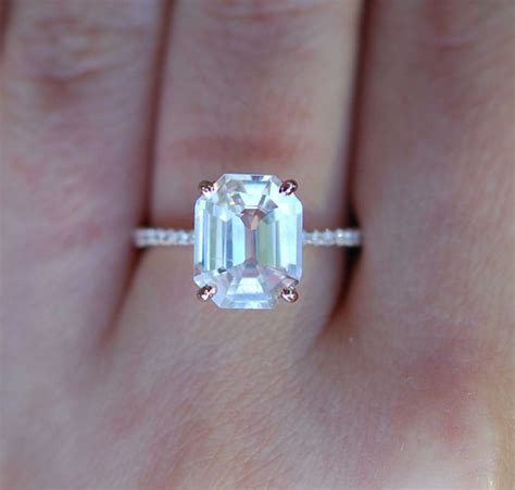 Emerald Cut Sapphire Ring Engagement Ring By Eidelprecious