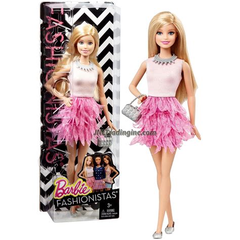 Mattel Year 2014 Barbie Fashionistas Series 12 Inch Doll Set Barbie Cfg13 In White And Pink