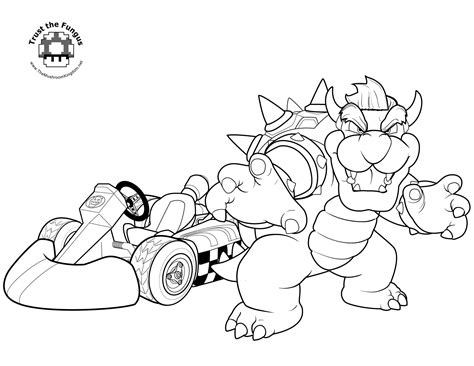 Super mario coloring pages for kids. AUSMALBILDER MARIO KART 7 - Ausmalbilder