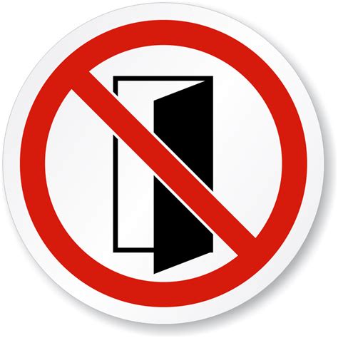 Do Not Closeopen Door Symbol Iso Prohibition Sign Sku Is 1286