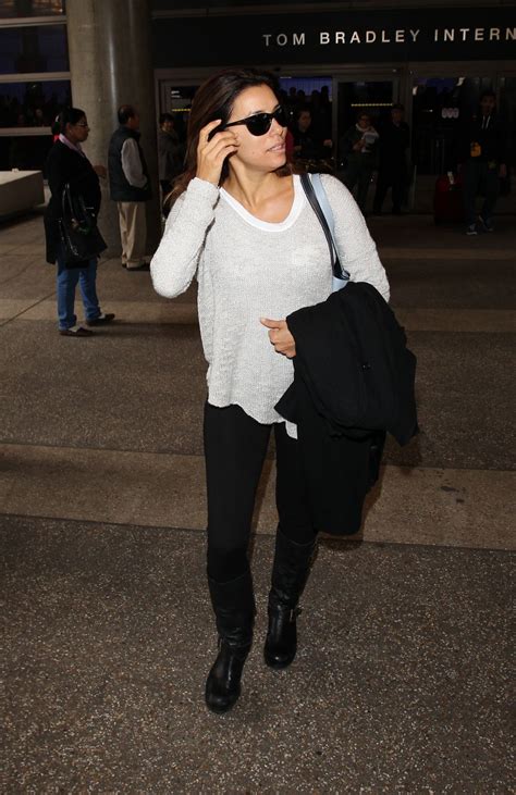 Eva Longoria Arrives At Lax Airport From Paris Hawtcelebs