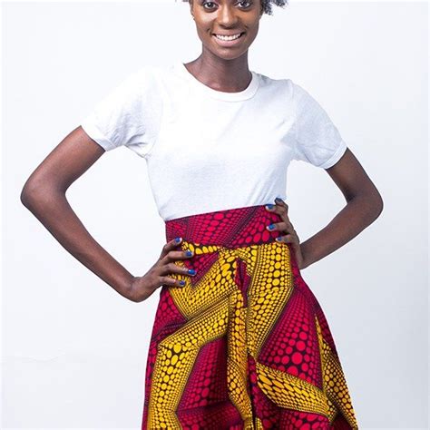 Africana Wax Print Ladies Midi Skirt Kipfashion African Clothing