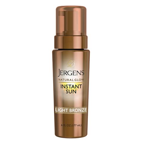 Buy Jergensnatural Glow Instant Sun Body Mousse Self Tanner For Light Bronze Tan Sunless