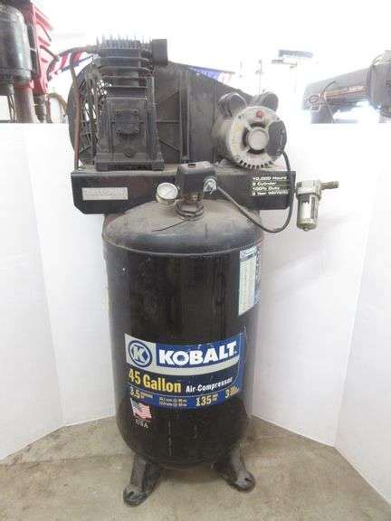 Kobalt 45 Gallon 35 Hp Air Compressor Works Great Albrecht Auction