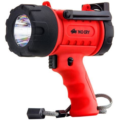 nocry 18w waterproof rechargeable torch light flashlight with 1000 lumen led detachable red