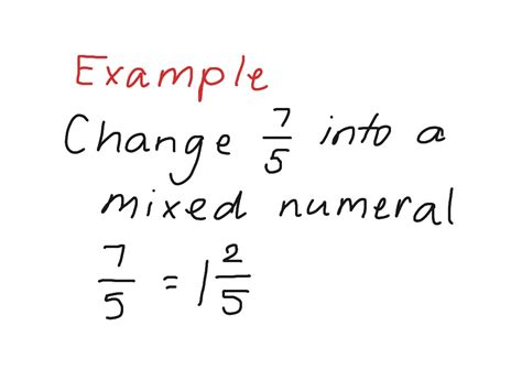 Converting An Improper Fraction To A Mixed Numeral Math Percentages