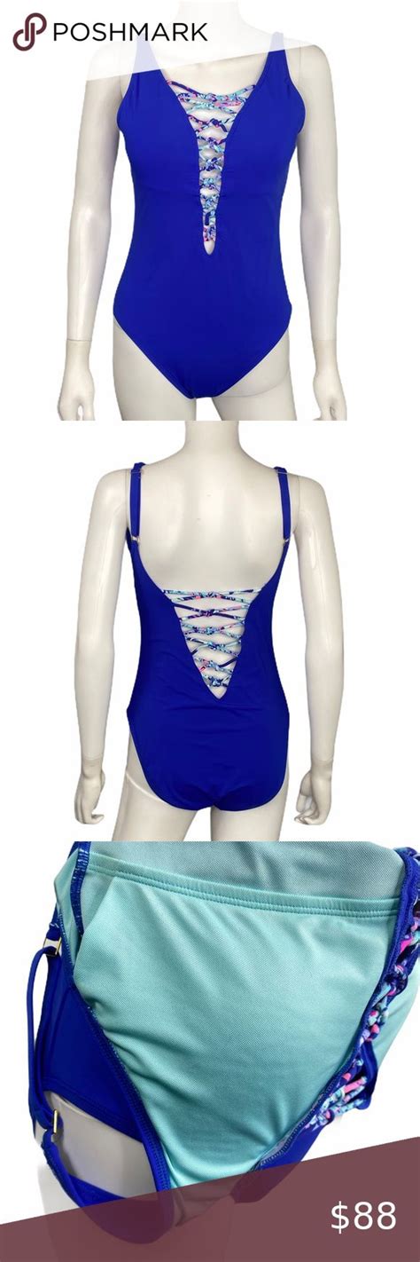 lilly pulitzer blue woven one piece swimsuit 10 blue one piece swimsuit one piece swimsuit