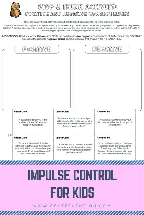 Consequence Worksheets For Teachers 19