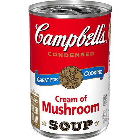 Campbells Condensed Cream Of Mushroom Soup 105 Oz Can