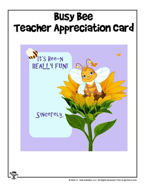 Printable Teacher Appreciation Cards Woo Jr Kids Activities