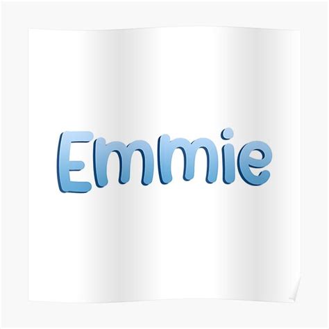 Emmie Name Custom Sticker Super Cute Gradient Poster By