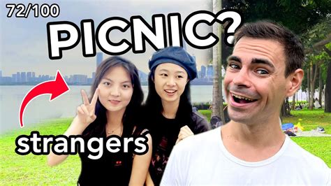 I Invited 100 Strangers To A Picnic Youtube