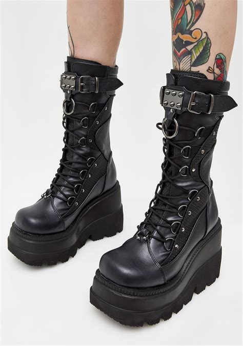 Demonia High Rise Shaker Boots Dr Shoes Cute Shoes Me Too Shoes