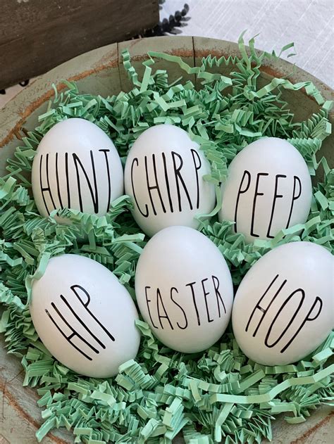 Rae Dun Inspired Wood Easter Eggs Rae Dunn Easter Eggs Easter