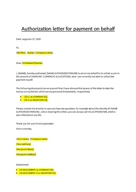 Payee Authorization Letter Bank Hot Sex Picture