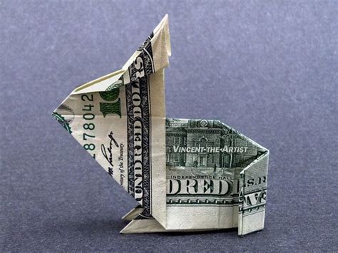Bunny Rabbit Money Origami Made With 100 Bill Money Origami