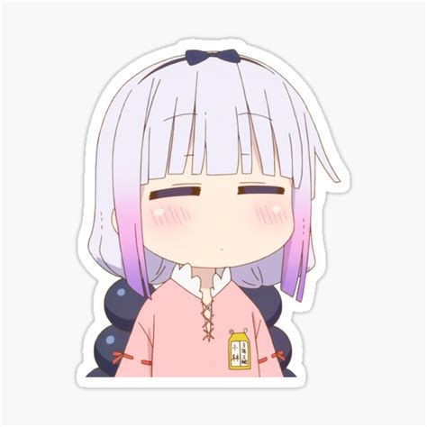 Sleepy Kanna Miss Kobayashi Dragon Maid Sticker For Sale By