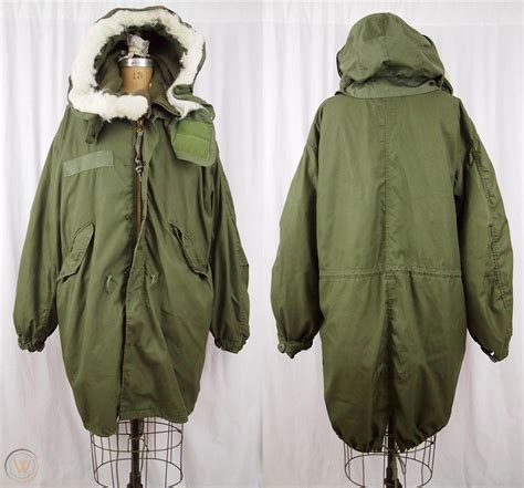 Us Military Extreme Cold Weather Parka Liner Fur Hood Dla100 82 C 0691
