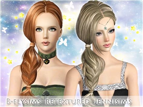Butterfly Sims Hair And Retextured By Jenni Sims Sims Hairs
