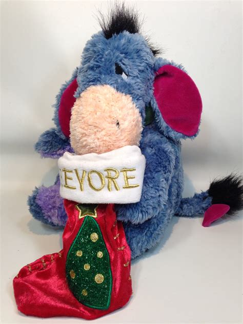 Eeyore Plush Christmas Stuffed Animal W Stocking Winnie Pooh Disney