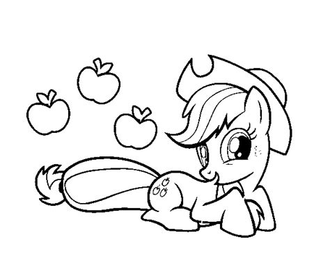 Desenho de Applejack e suas maçãs para Colorir Colorir