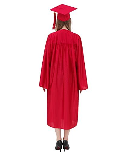 Graduationmall Shiny Graduation Gown Cap Tassel Set 2023 For High