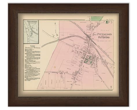 Village Of Pittsford New York 1872 Map