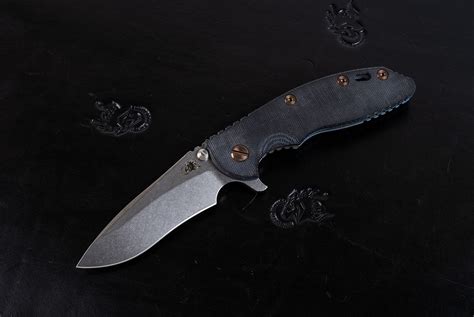 XM 18 3 5 Recurve CPM20CV Stonewash Double Ano Smooth Black Micarta