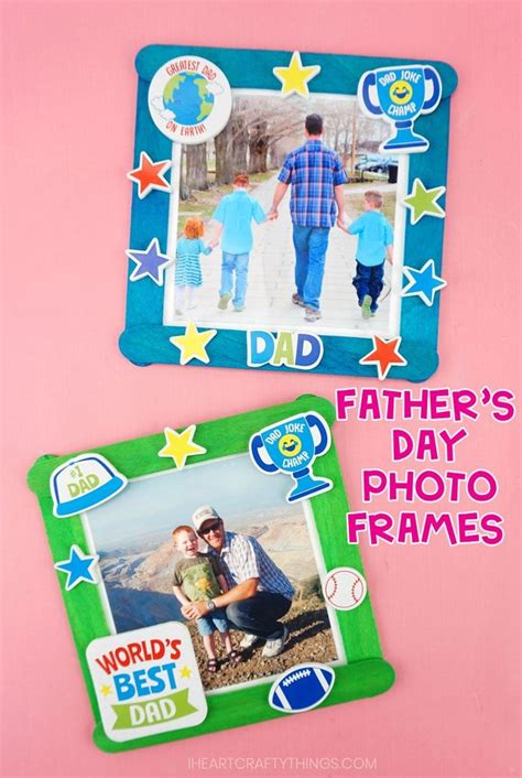 Fathers Day Photo Frame Craft Photo Frame Crafts Fathers Day Crafts