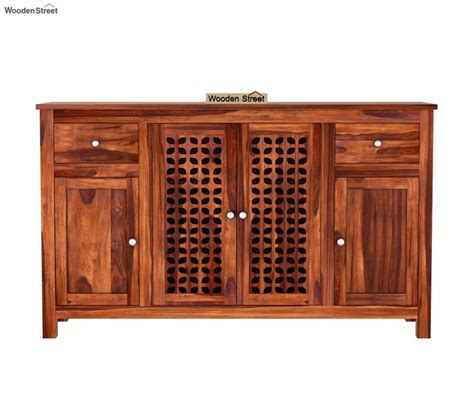 Buy Mendes Sheesham Wood Sideboard And Cabinets Honey Finish Online