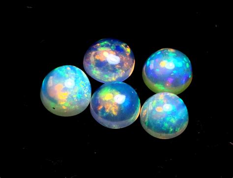 5x5mm Round Opal Cabochon Opal Stone Multi Opal Loose Opal Etsy