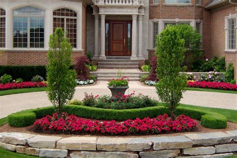 Colorful And Neatly Manicured Landscaping Elements Add The Curb Appeal